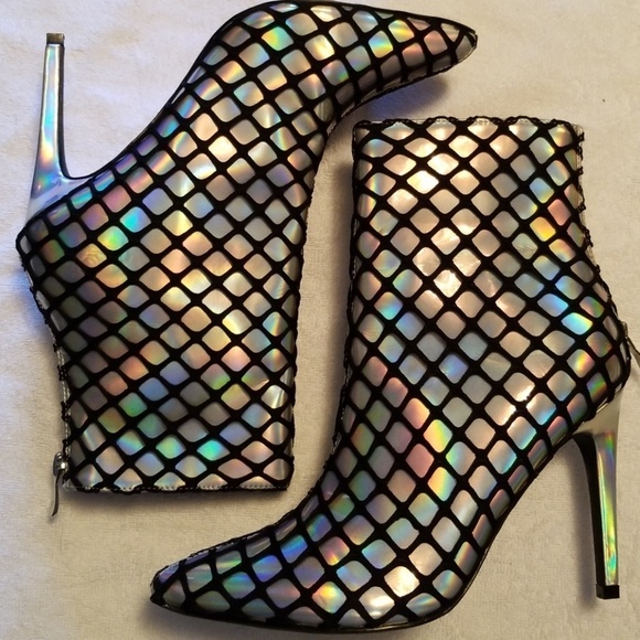 Cape ribbon iridescent in black mesh boot - Picture 2 of 5